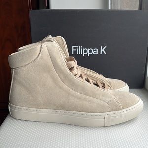NWT - Women's Filippa K Elina High Sneaker / Sand Suede / Size 38 or 8US